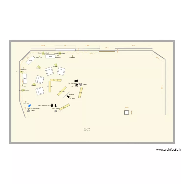 Plateau BOARD GAMES. Plan de 1 Pièce et 161 m² Plateau BOARD GAMES. Plan de 1 Pièce et 161 m²