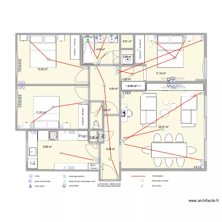 Anaïs et JB plan d'aménagement et électrique. Plan de 0 pièce et 0 m2 Anaïs et JB plan d'aménagement et électrique. Plan de 0 pièce et 0 m2
