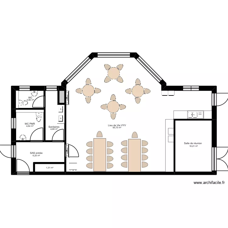 B&acirc;timent H P&eacute;lissier - projet2. Plan de 