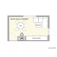 Plan de salon/salle &agrave; manger