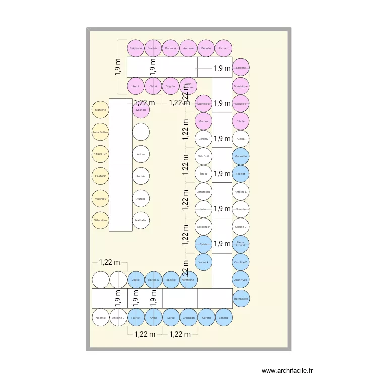 La Baie place. Plan de 1  et 76 m²