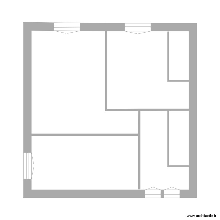 MIALON_ETAGE. Plan de 4 pièces et 35 m2
