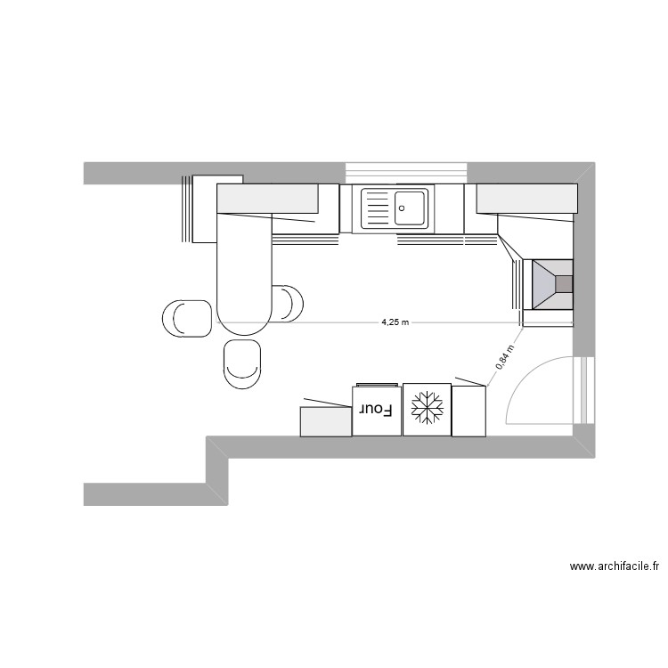 cuisine Claire version 3. Plan de 0 pièce et 0 m2