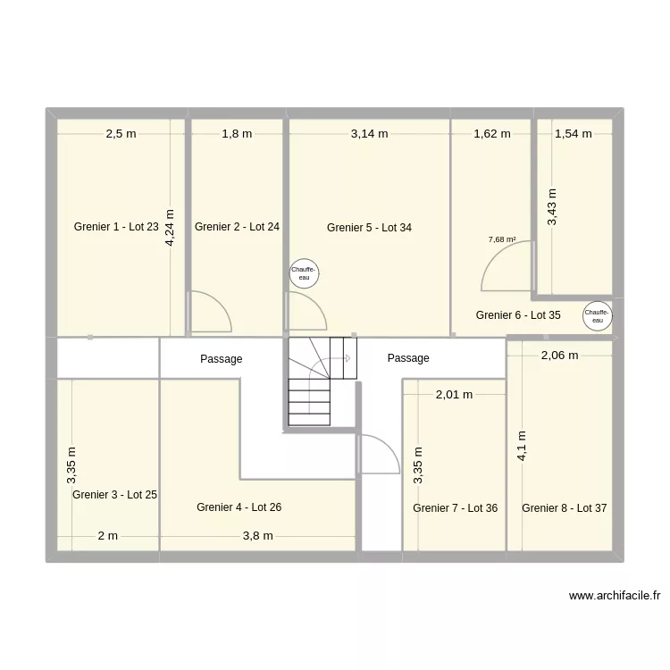 Plan des greniers. Plan de 12 Pièces et 88 m² Plan des greniers. Plan de 12 Pièces et 88 m²