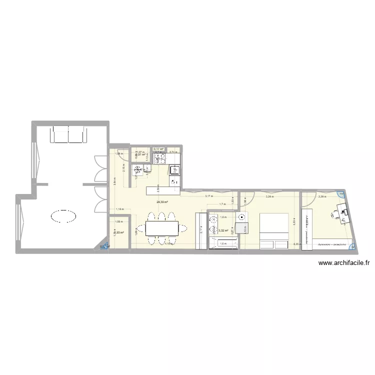 LORILLEUX AAPPARTEMENT 5. Plan de 