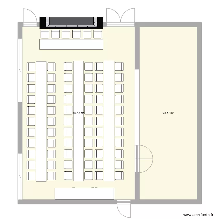 salle restauration. Plan de 2 Pièces et 102 m² salle restauration. Plan de 2 Pièces et 102 m²