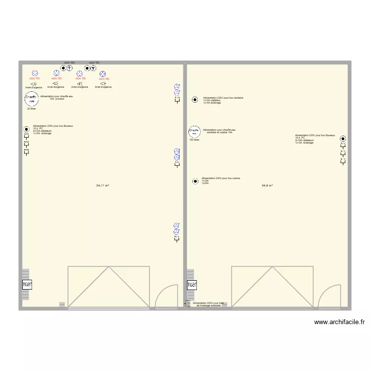 N2AIR. Plan de 2  et 189 m²