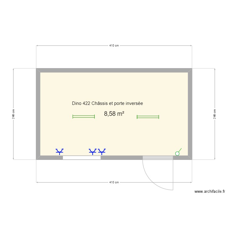 422 Dino inversée. Plan de 0 pièce et 0 m2