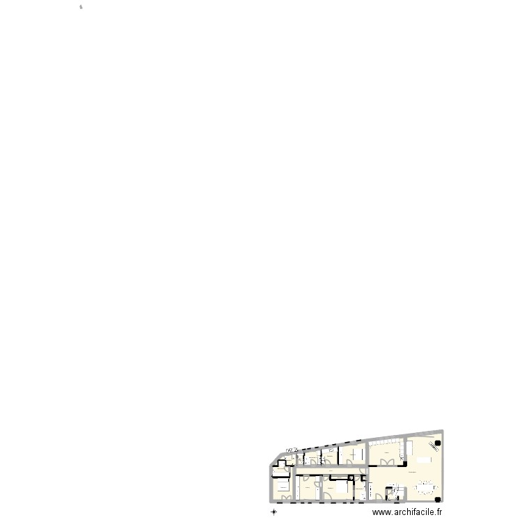plan intérieur V4. Plan de 23 pièces et 261 m2