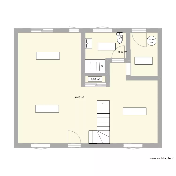 thomas &eacute;lise. Plan de 3  et 57 m²