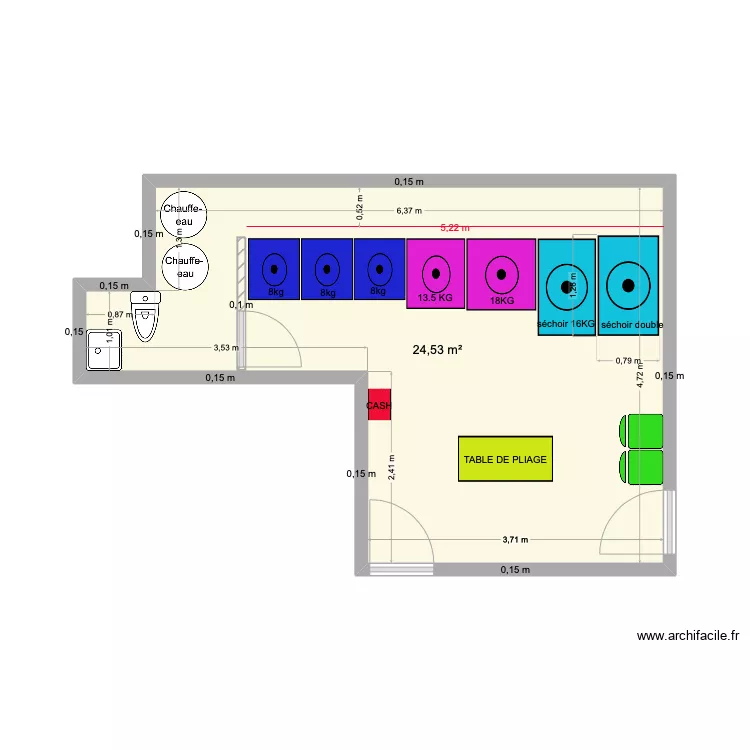 laverie Suisse. Plan de 