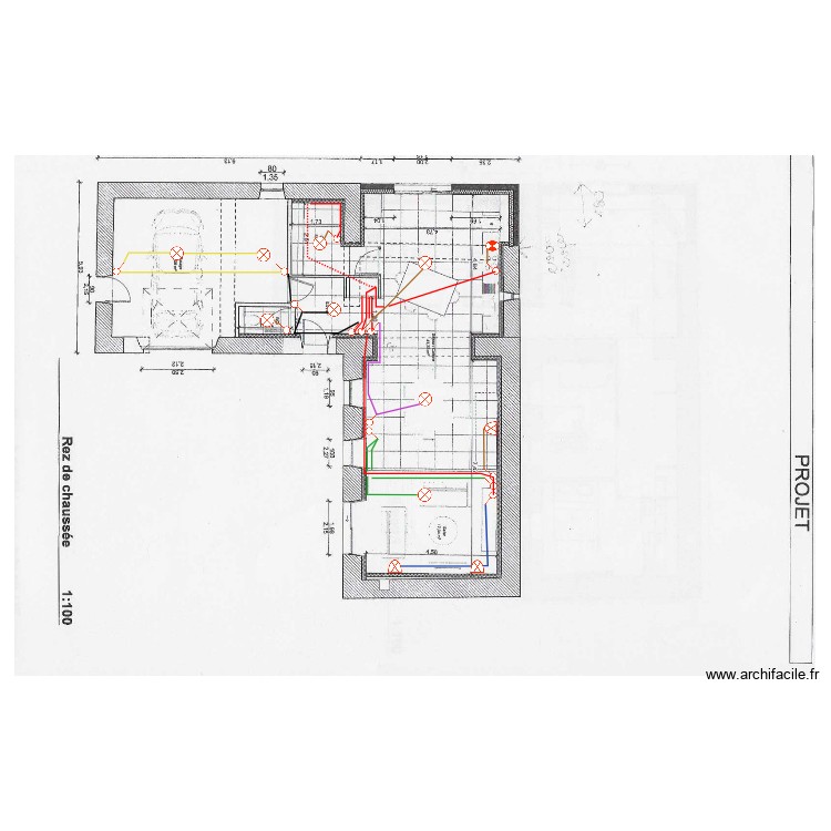 Electricite maison. Plan de 0 pièce et 0 m2