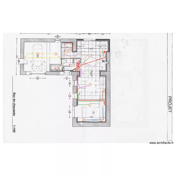 Electricite maison. Plan de 