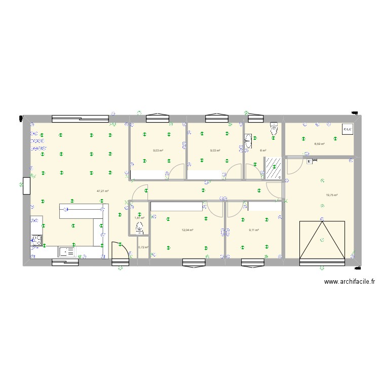 PLAN ELECTRICITE LOT 30 MACEY EXE. Plan de 10 pièces et 121 m2