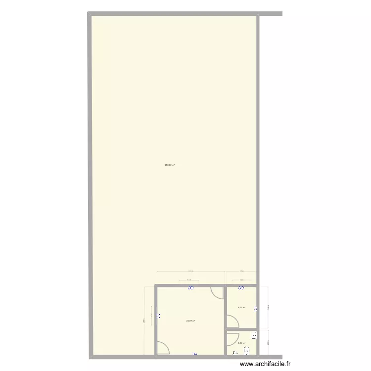 Bureau Location. Plan de 4  et 294 m²