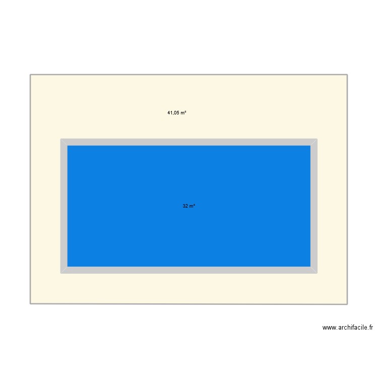 Piscine TONIO. Plan de 2 pièces et 110 m2