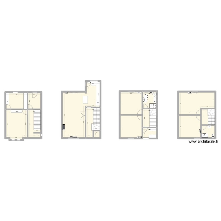 Maison. Plan de 16 pièces et 210 m2
