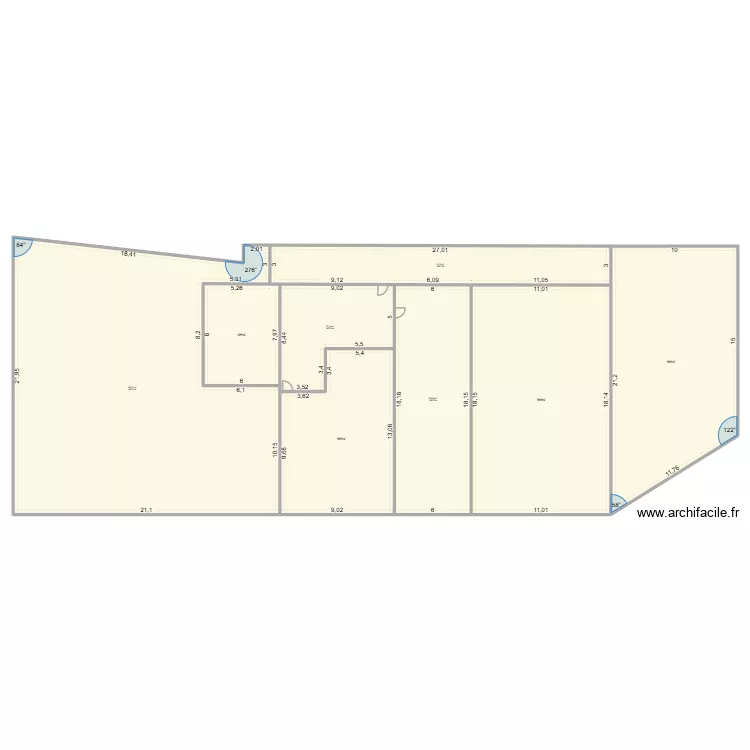 plan Pont sur Saulx entrep&ocirc;t 28-01-2026. Plan de 8  et 1172 m²