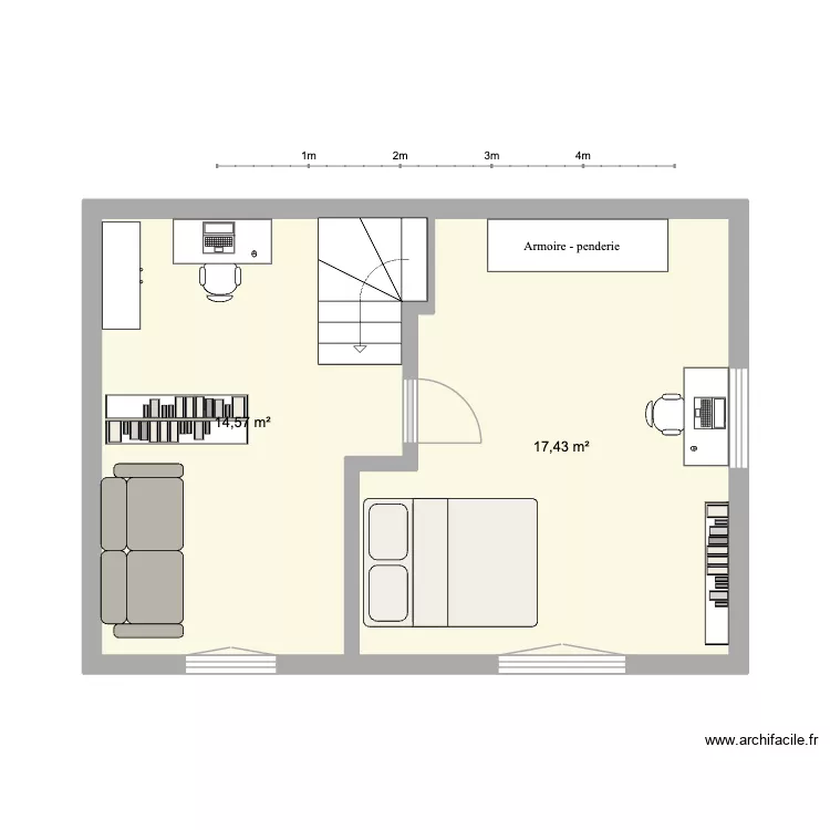 1et étage Maison. Plan de 2 et 32 m² 1et étage Maison. Plan de 2 et 32 m²
