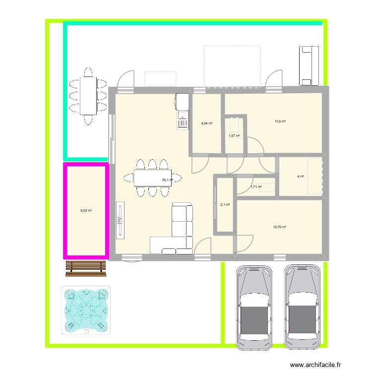 Maison. Plan de 0 pièce et 0 m2