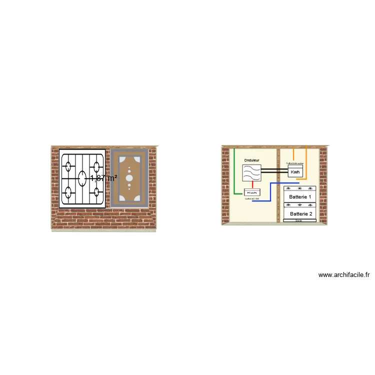 abri batterie. Plan de 2 Pièces et 3 m² abri batterie. Plan de 2 Pièces et 3 m²