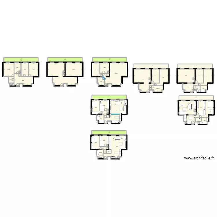 CALUIRE EXACTE PROJET. Plan de 63  et 737 m²