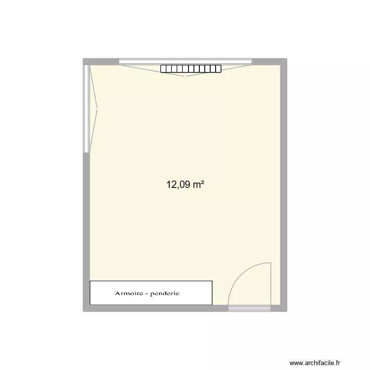 chambre b&eacute;b&eacute;. Plan de 1  et 12 m²