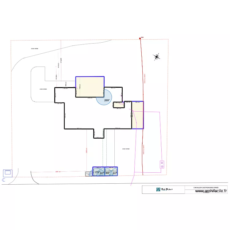 PLAN DE MASSE ERN&Eacute;E. Plan de 