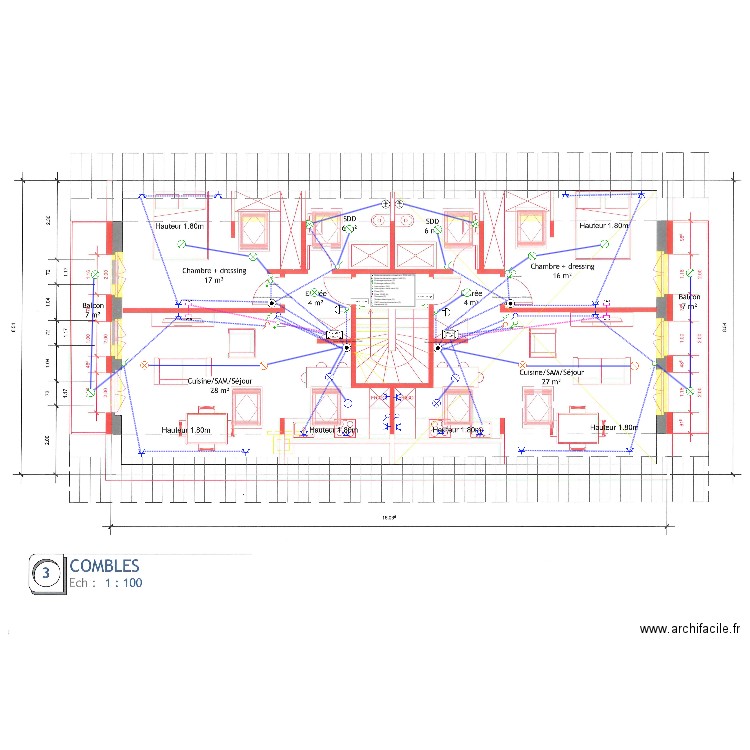 JOCLA combles. Plan de 0 pièce et 0 m2