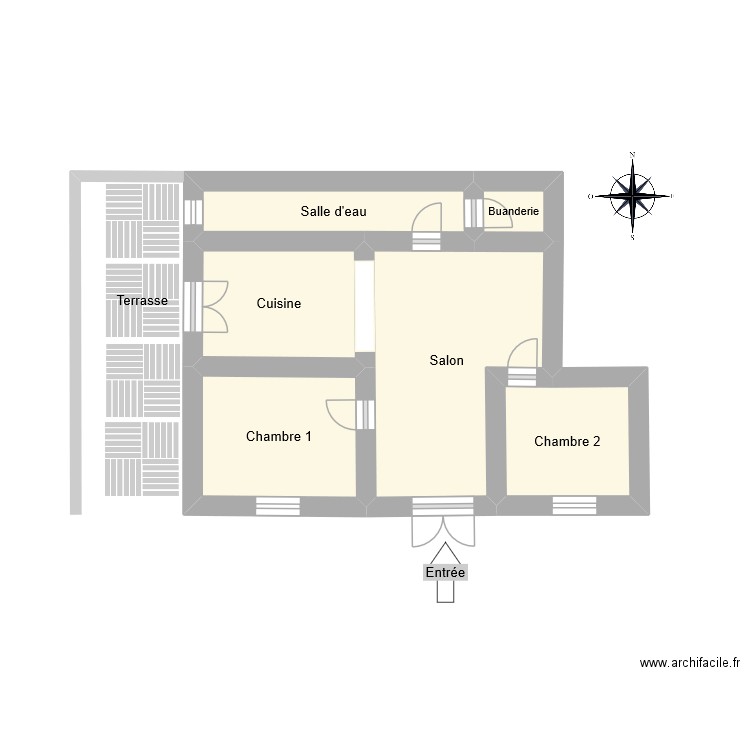 LORIOL. Plan de 6 pièces et 17 m2