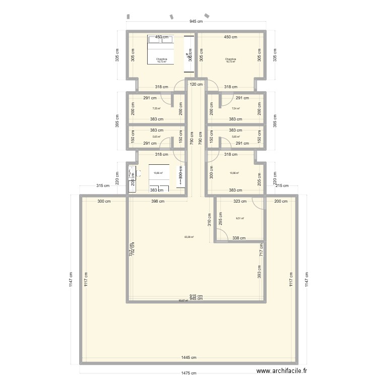 RESIDENCE KAMAGATE. Plan de 11 pièces et 248 m2