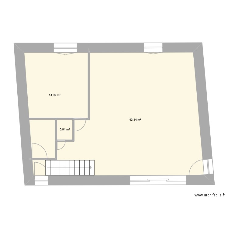 laurent. Plan de 3 pièces et 58 m2