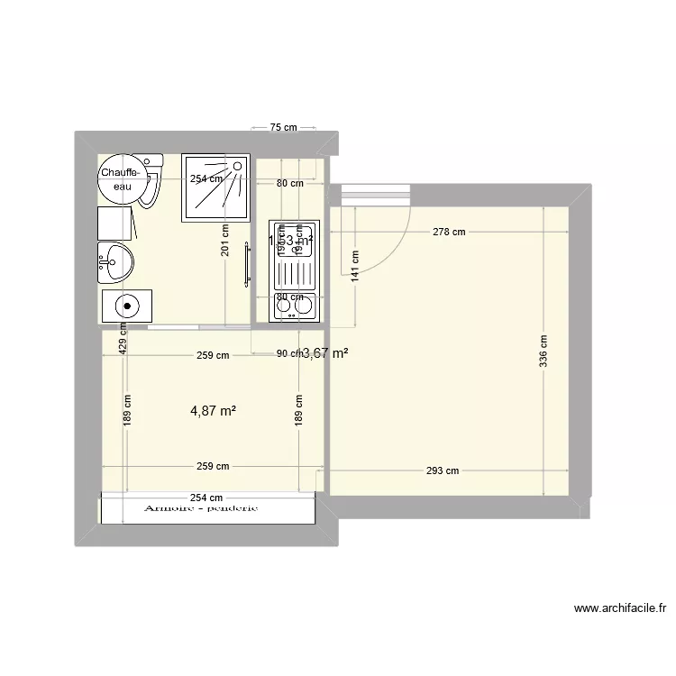 171 Fbg St Antoine. Plan de 