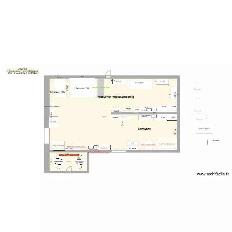 hall pilote ROSE DE MAI 12.09.2025. Plan de 