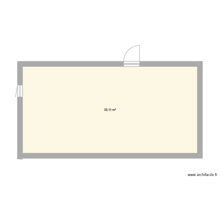 Mais_Nub_One. Plan de 1 pièce et 38 m2