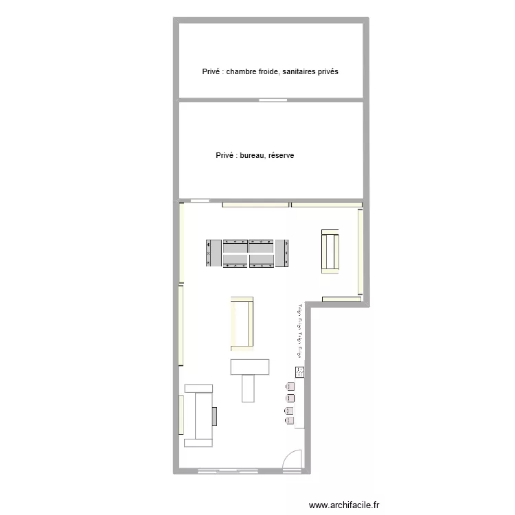 MARKET EXOTIC : Cheminement interieur pour accessibilité. Plan de MARKET EXOTIC : Cheminement interieur pour accessibilité. Plan de
