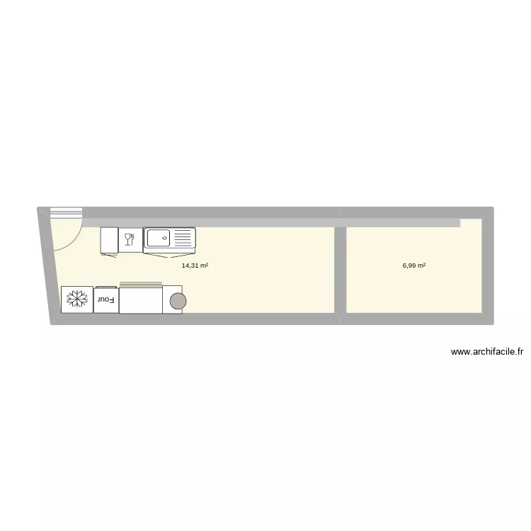 moulinelle. Plan de 2 Pièces et 21 m² moulinelle. Plan de 2 Pièces et 21 m²