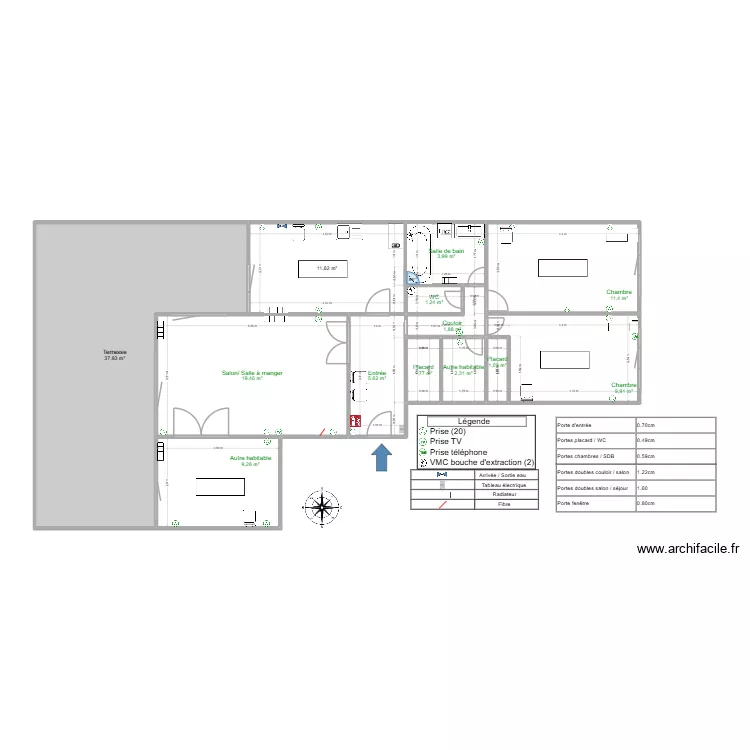 Appartement Laxou Valdenaire. Plan de 