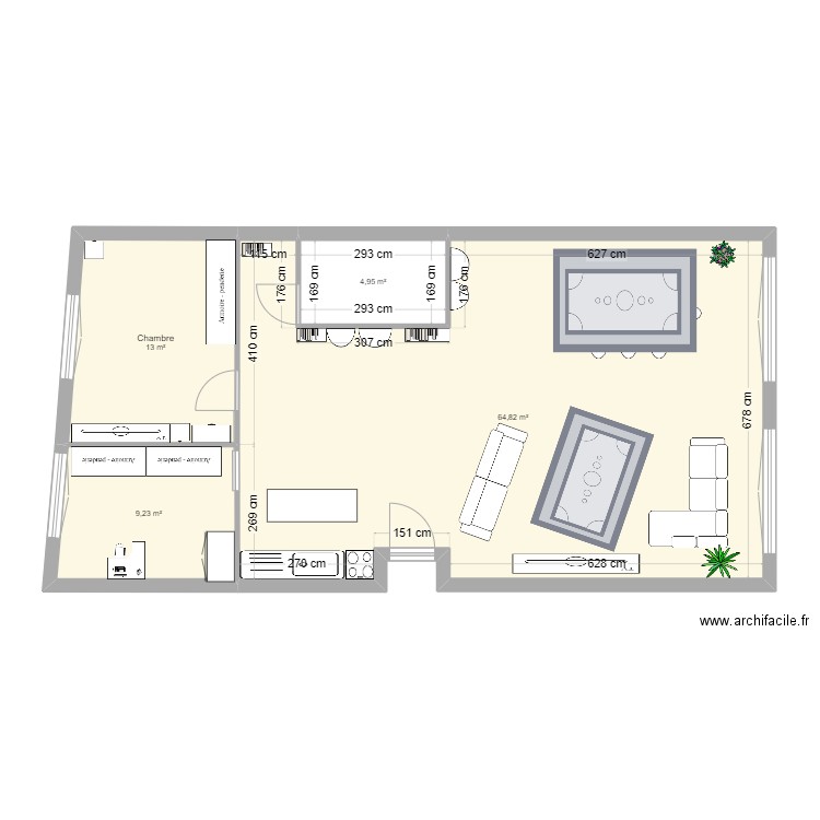Type 29/1. Plan de 4 pièces et 92 m2