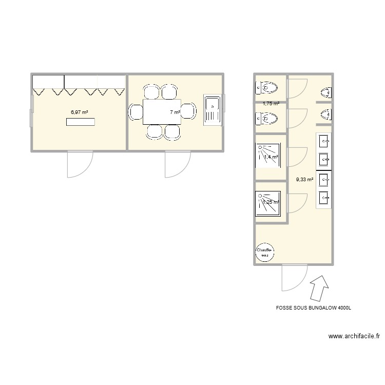 EIFFAGE CHANTIER VENISSIEUX. Plan de 6 pièces et 28 m2