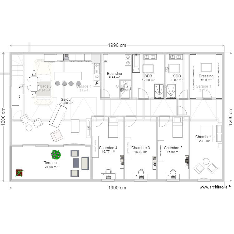Virginal. Plan de 0 pièce et 0 m2