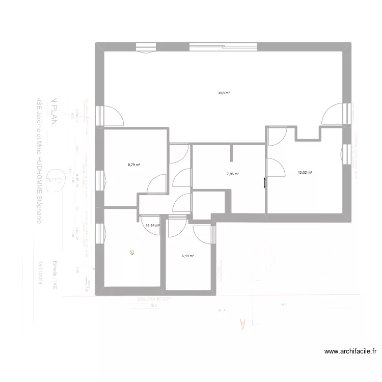 baraise vierge sans mobilier. Plan de 