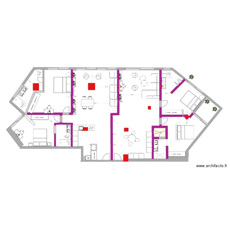 Faros verdes plano actual. Plan de 1 pièce et 2 m2