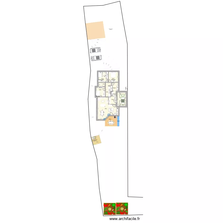 Maison St-Jean. Plan de 9 pièces et 133 m²