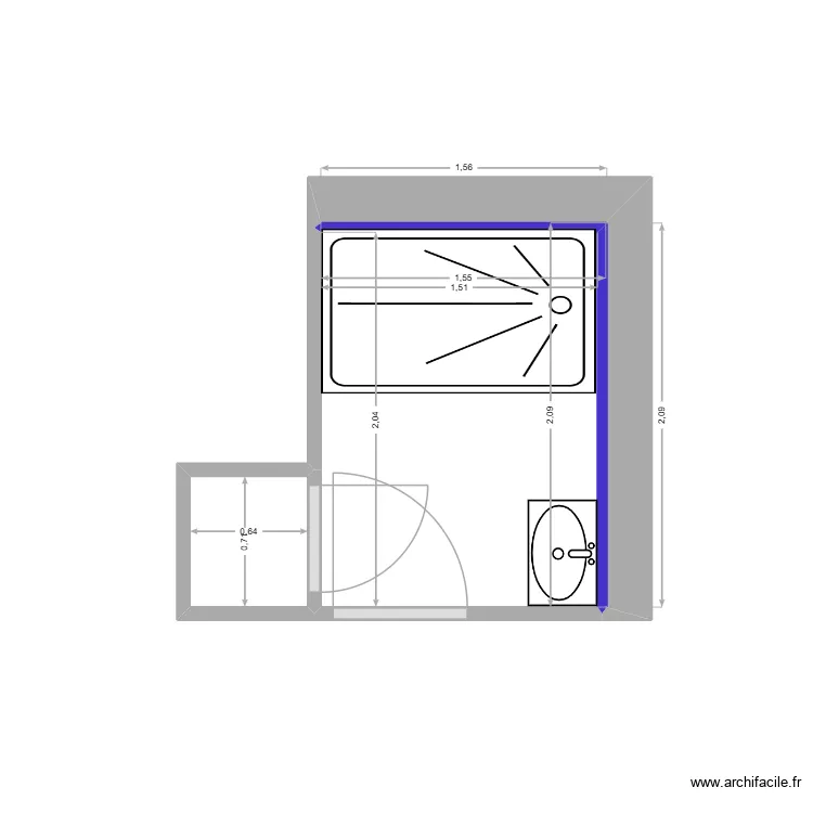 Heurteaux - Salle deau. Plan de 