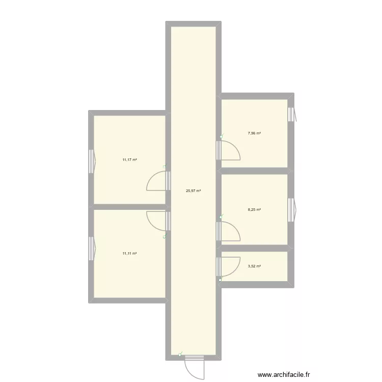 maison. Plan de 6  et 68 m²