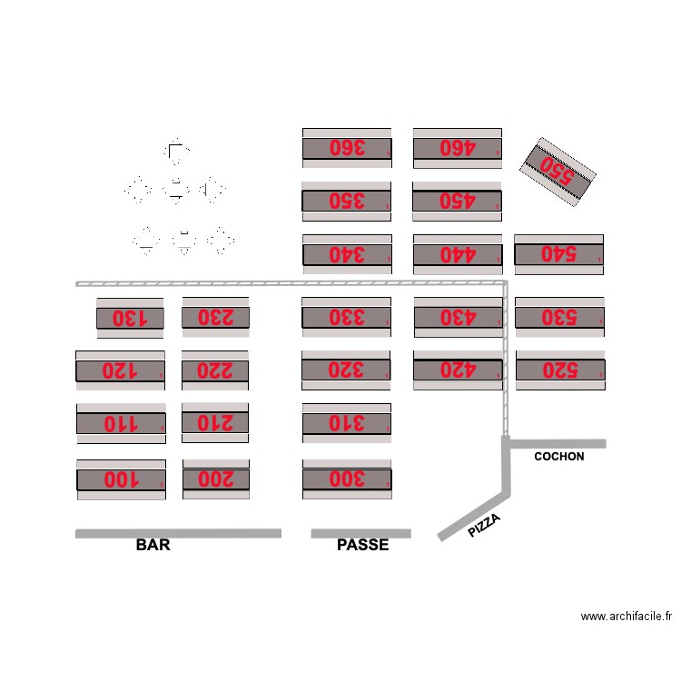 Resto salle. Plan de 0 pièce et 0 m2