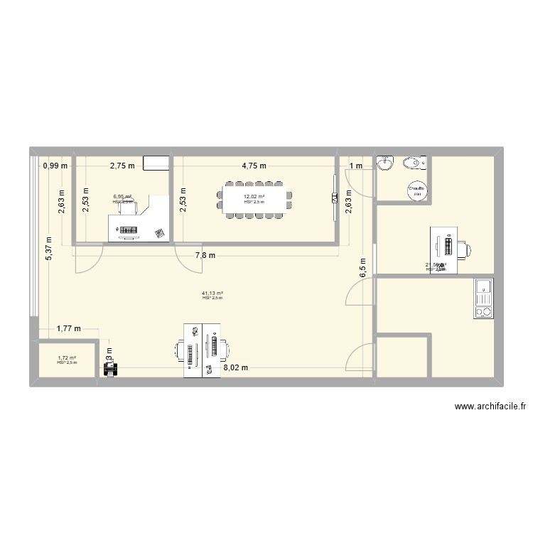BUREAU. Plan de 0 pièce et 0 m2