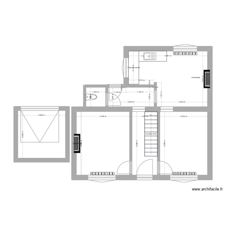 Maison Illies. Plan de 7 et 61 m² Maison Illies. Plan de 7 et 61 m²