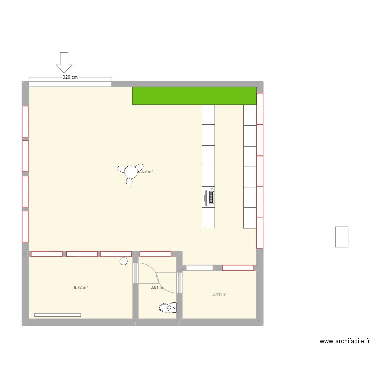 Plan 4. Plan de 4 pièces et 76 m2